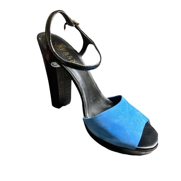Lauren Ralph Lauren Shoes - LAUREN RALPH LAUREN BEATRIZ OPEN TOE HEELS SZ 8.5